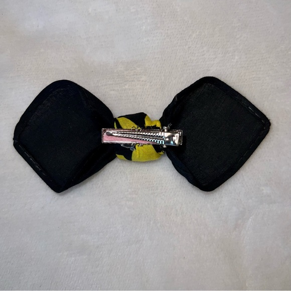 Black and Yellow Knot Bandana Knotted Hair Bow - Picture 8 of 11